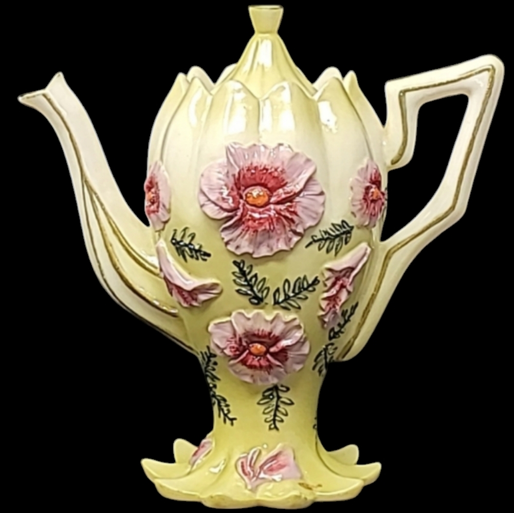 MINI DECORATIVE  SCALLOPED MINIATURE TEAPOT - NINI